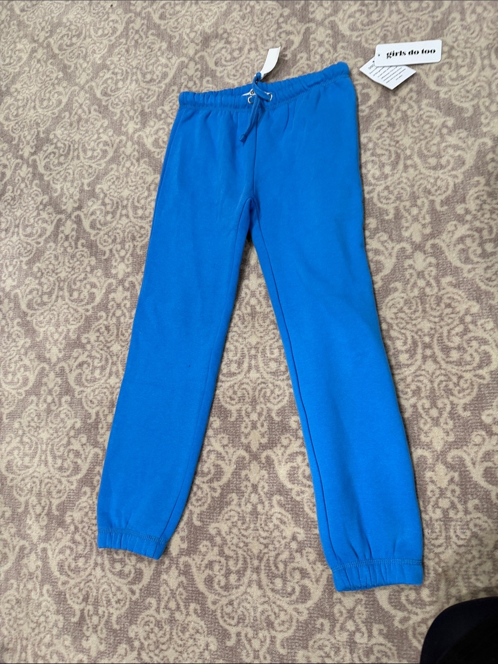 Girls' Bright Blue Drawstring Joggers - Kids